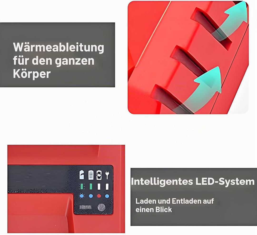 Akkuladegerät 100‑240V Akkuladegerät Tragbares Ersatzladegerät Elektrowerkzeugzubehör für Hilti 12V