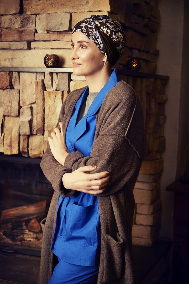 Christine Headwear Damen Shakti Turban-Printed Headband Einheitsgrösse Autumn Blues, Einheitsgrösse