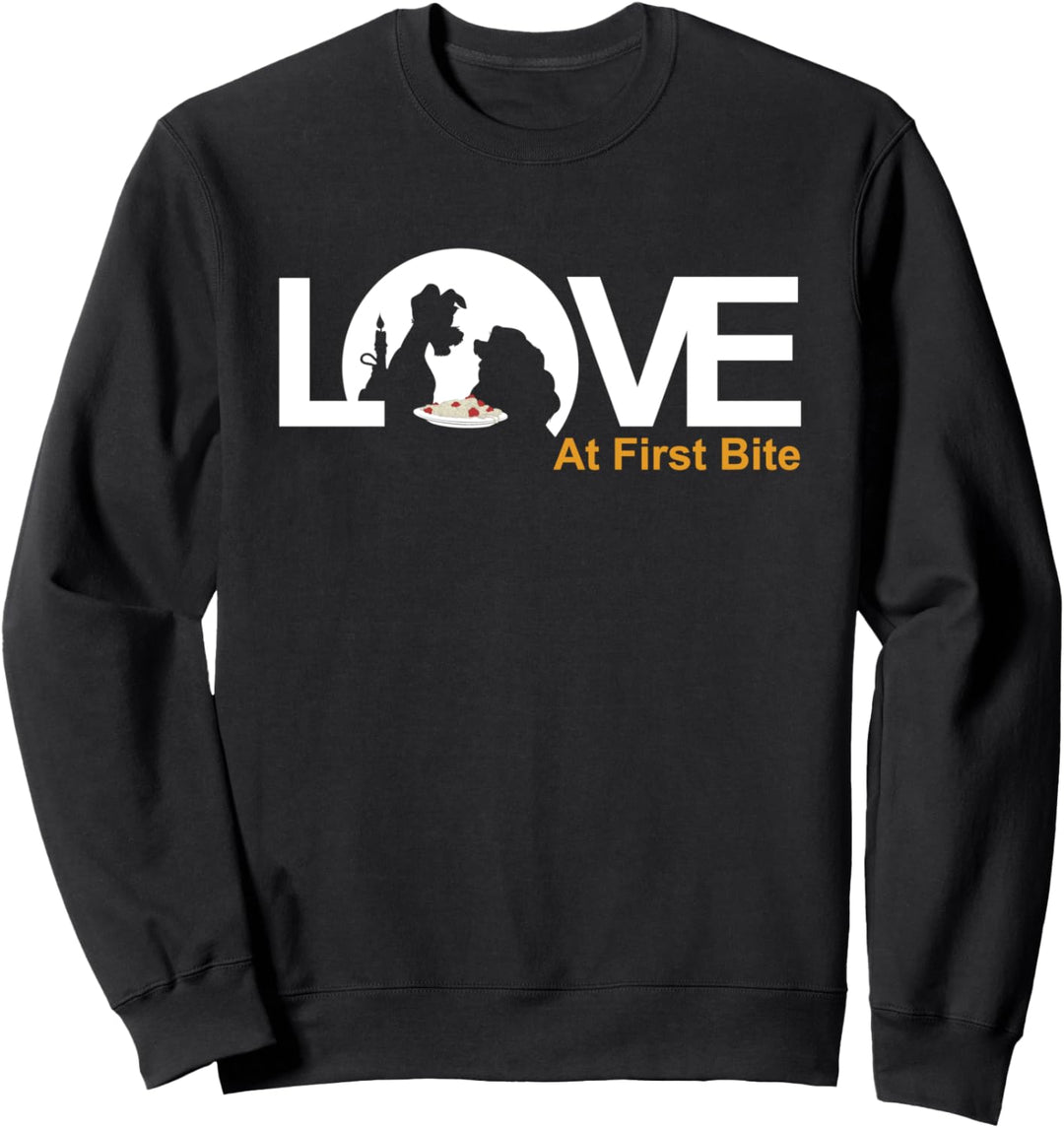 Disney Lady and The Tramp Love at First Bite Silhouette Sweatshirt