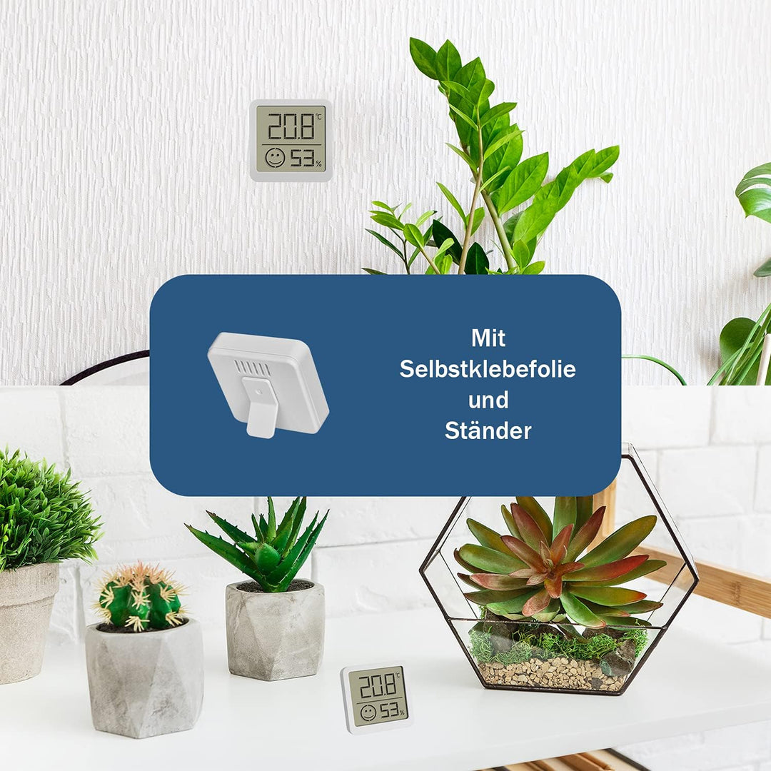 TFA Dostmann digitales Thermo-Hygrometer, 4er Set, 30.5053.02.04, Innentemperatur und Luftfeuchtigke