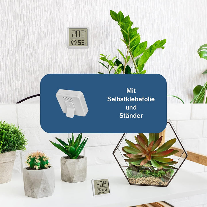 TFA Dostmann digitales Thermo-Hygrometer, 4er Set, 30.5053.02.04, Innentemperatur und Luftfeuchtigke