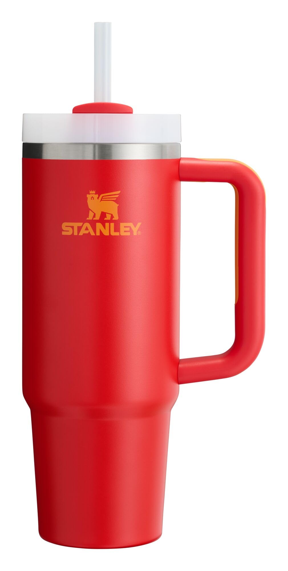 Stanley Quencher H2.0 FlowState vakuumisolierter Becher aus Edelstahl mit Deckel und Trinkhalm, für