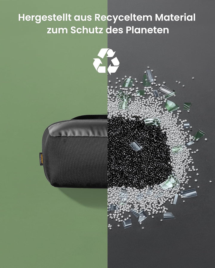 tomtoc Zubehörtasche Kabeltasche, Elektronik Tech Pouch Laptop Zubehör Organizer Tasche Cable Bag Re