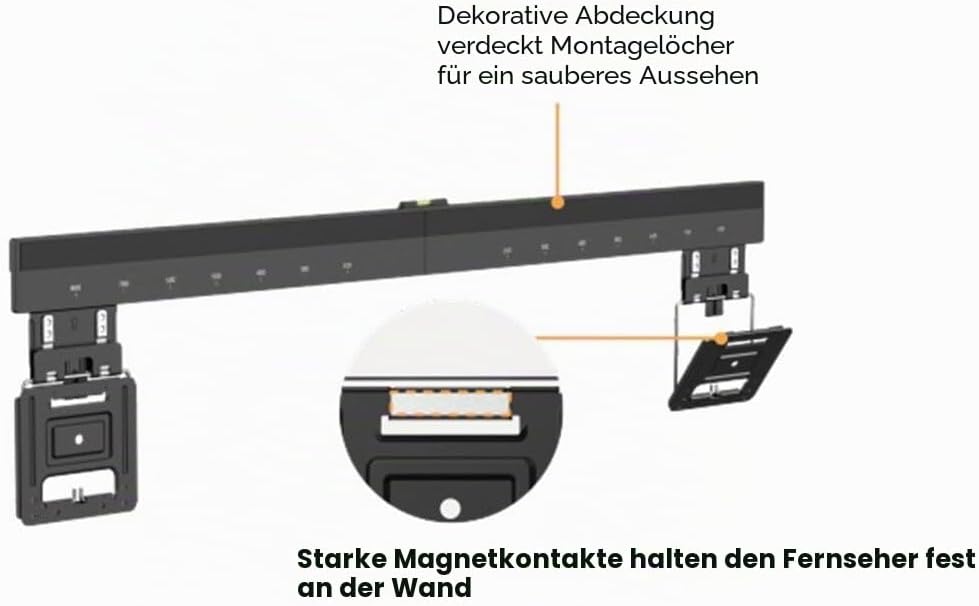 Ultraslim TV-Wandhalterung 43-100 Zoll, max. 75 kg, für Flache Fernseher 43-100 Zoll max. 75 kg, 43-