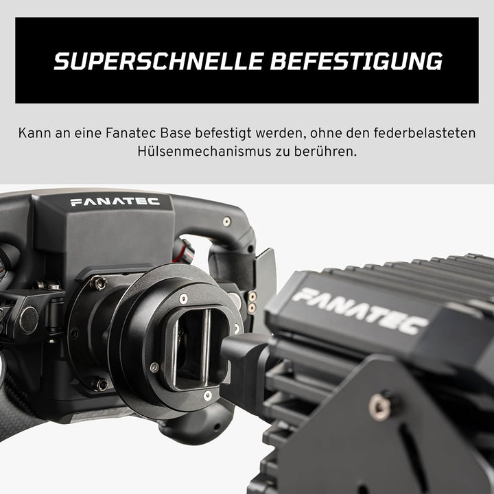 Corsair FANATEC Sim Racing QR2 Wheel-Side – Motorsport Stammender Schnellverschluss, Aluminium-Druck