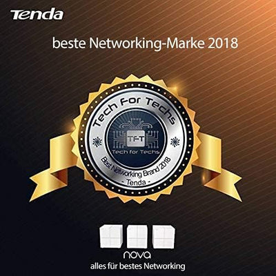 Tenda Nova MW12 Mesh WLAN System - AC2100 Tri-Band WLAN Mesh System -empfohlen für Häuser mit 3-5 Sc