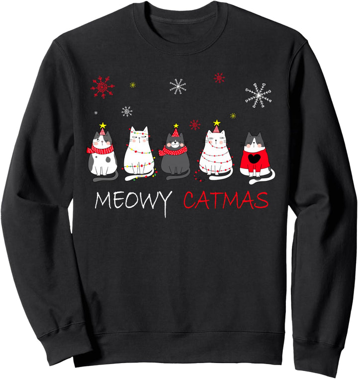 Meowy Catmas Weihnachtskatzen Sweatshirt