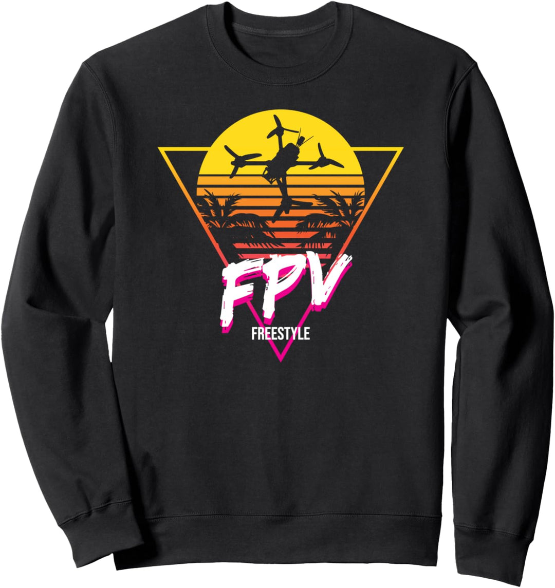 Retro Freestyle FPV Renn Drohne Pilot Acro Quadcopter Sweatshirt