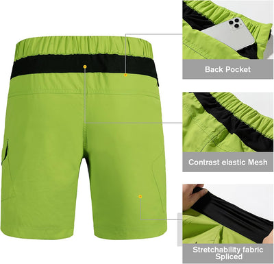 Santic Radhose Herren MTB Hose Herren Fahrradhose, Grün