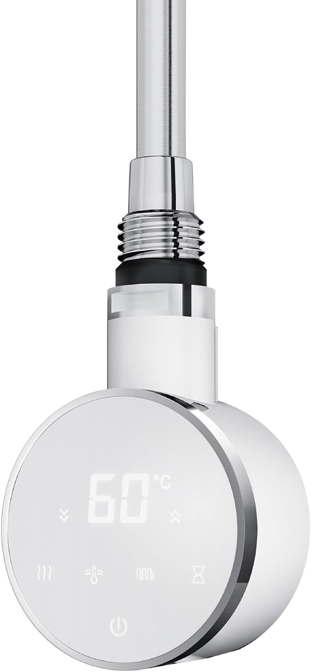 Heizstab 300W für Badheizkörper Elektrisch mit Thermostat, Vollbild Touch Bedienung, Einfach &amp; Effiz