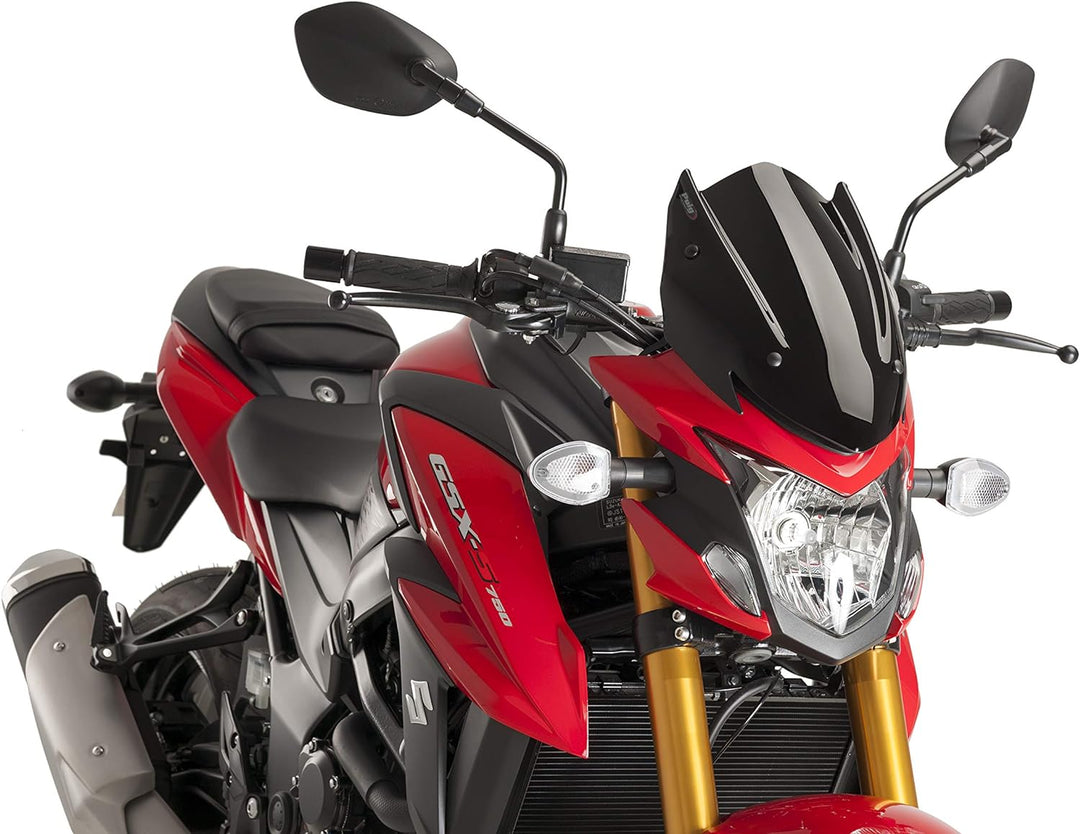 Puig Windschutzscheibe Naked New Generation 9435N für Suzuki GSX-S750 17'-19' Schwarz, Schwarz