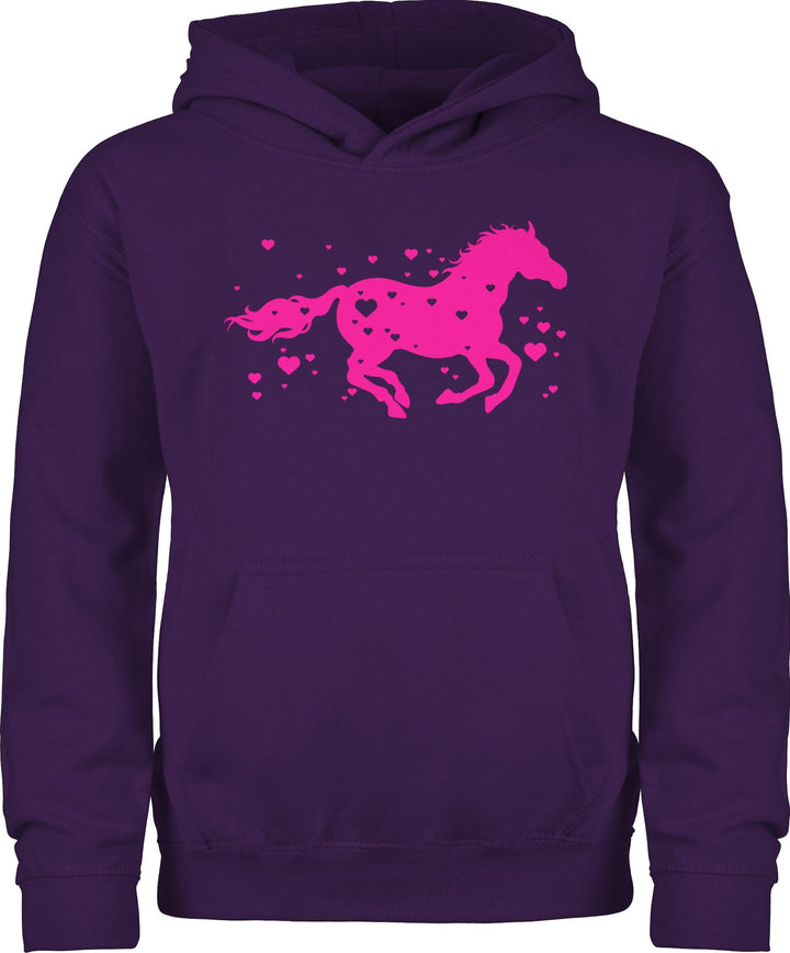 Shirtracer - Kinder Hoodie Jungen Mädchen - Pferde - Geschenk Pferd I Pferdemädchen Geschenke I Reit