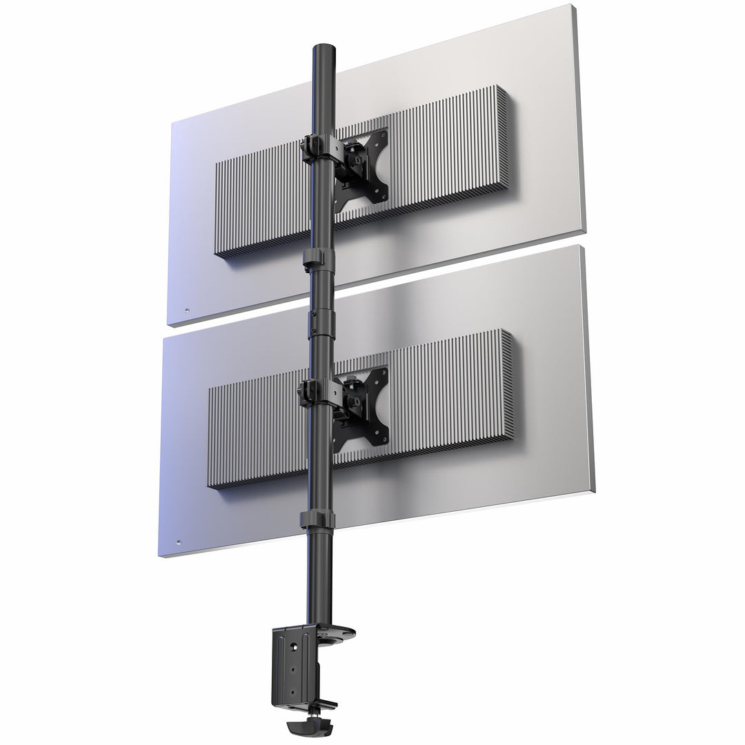 VIVO Dual LCD Monitor Desk Mount Stand Heavy Duty Stacked, Holds Vertical 2 Screens up to 32" (STAND