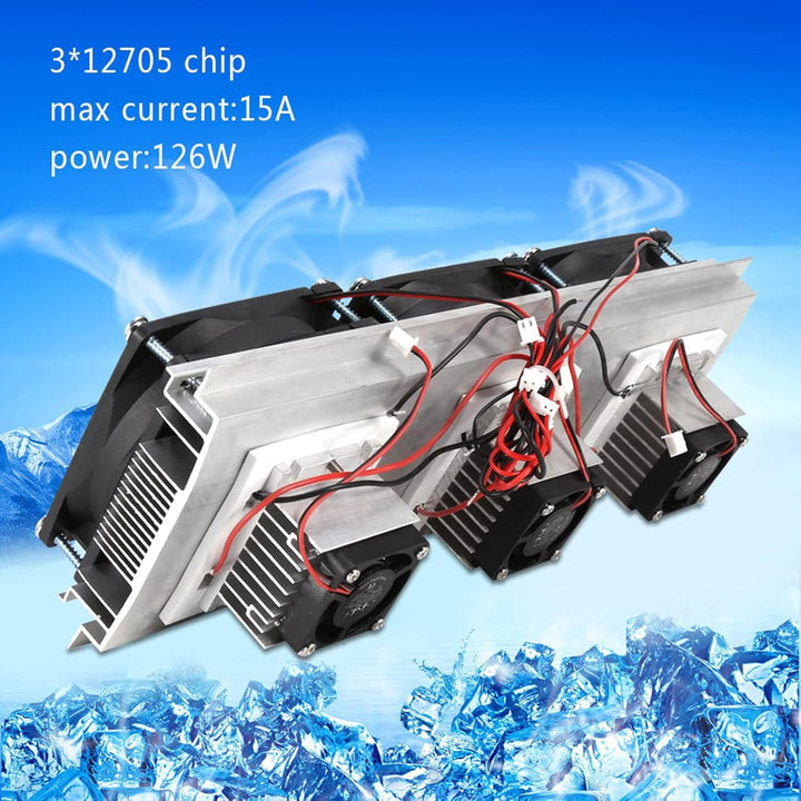 Oumefar 180W Thermoelektrisches Peltier Kühlung Cooler Kit Luftkühlgerät Kühlsystem Modul für die Pl