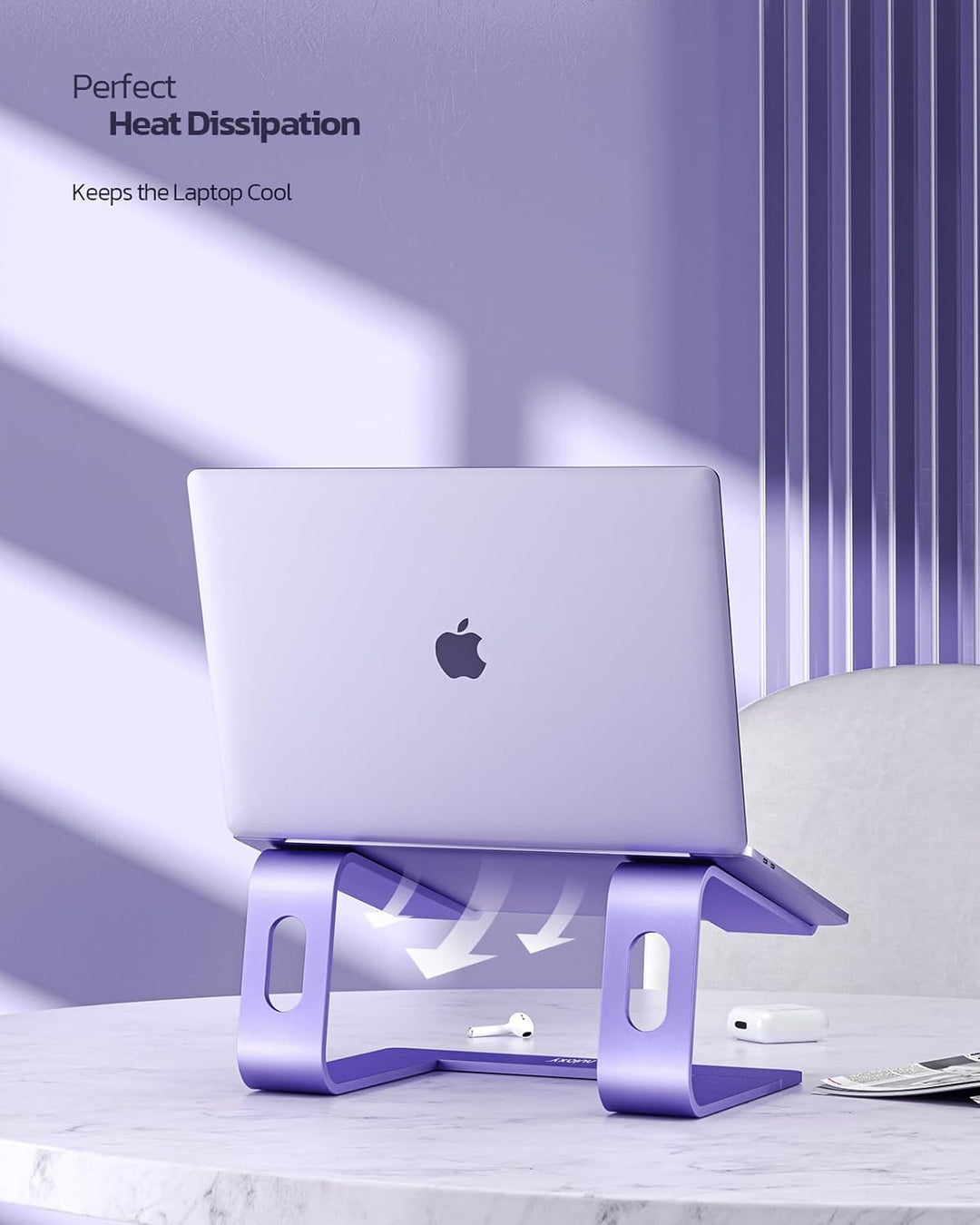 Nulaxy ergonomischer Laptop-Ständer aus Aluminium, abnehmbare Erhöhung für Laptops mit Einer Grösse
