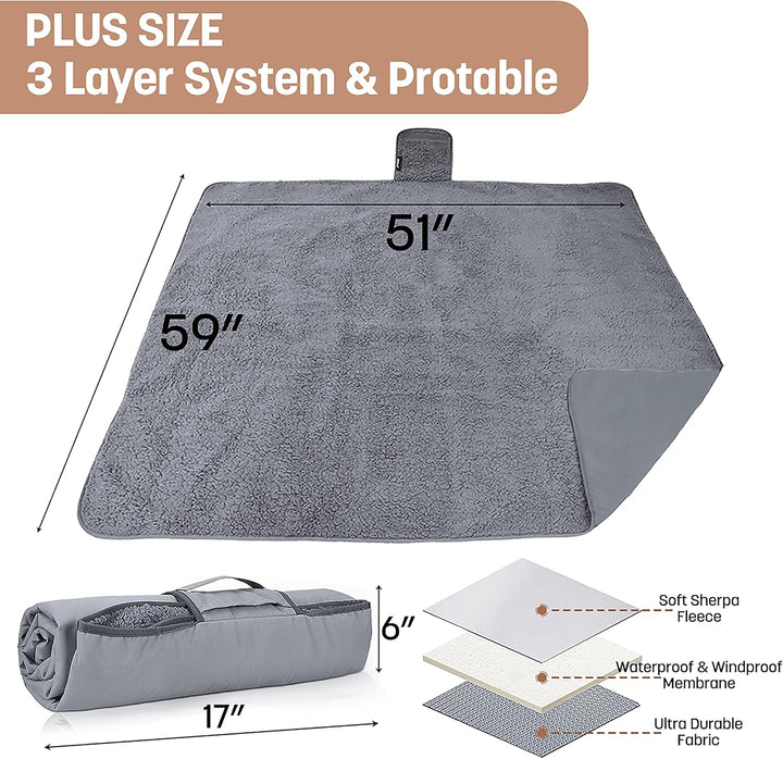 Kato Tirrinia wasserdichte Outdoor-Decke - Wasserfeste Thermo Campingdecke Reisedecke Picknickdecke