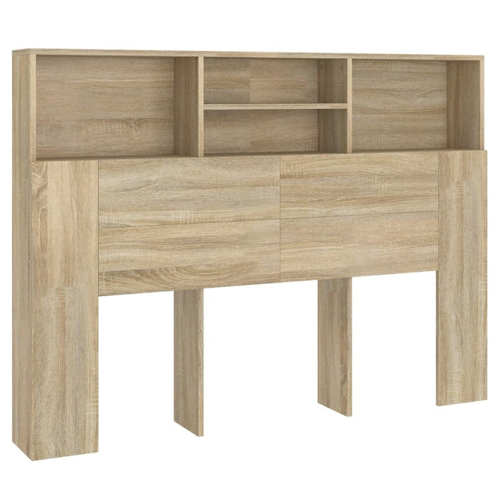 vidaXL Bett Kopfteil mit Ablagen und Regal - Wand-Kopfteil Bücherregal Betthaupt für Schlafzimmer -