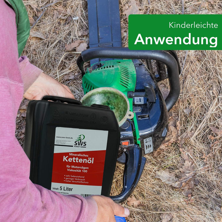 SUPER-OIL Kettenöl Sägekettenöl mit Haftzusatz für Kettensägen Führungsschienen (5 Liter)