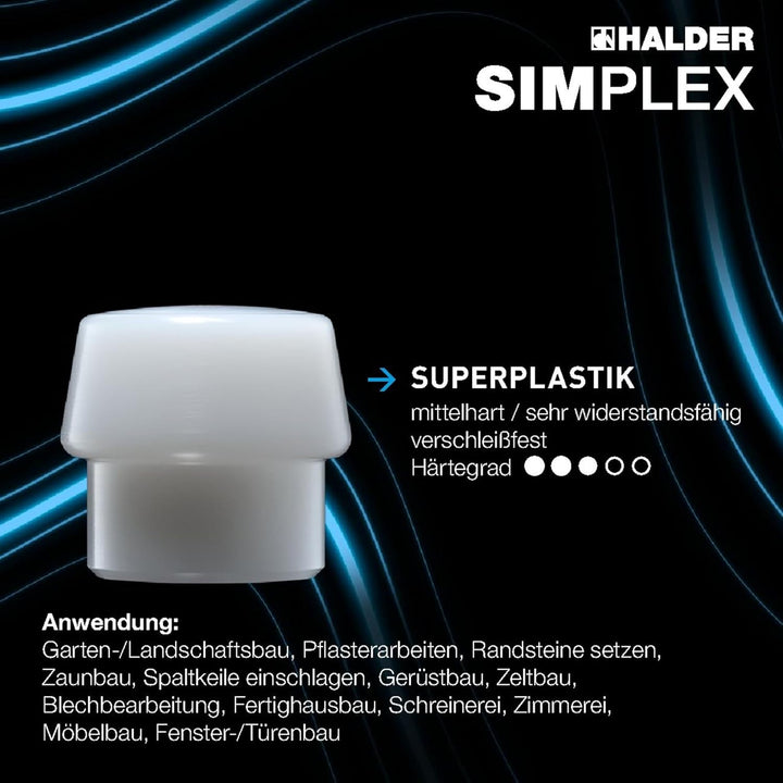 HALDER Klassikerbox, SIMPLEX-Schonhammer, Gummikomposition/Superplastik und PICARD Latthammer | 3027