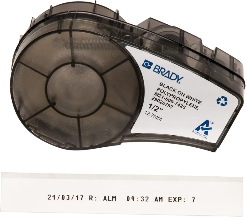 Brady (M21-500-7425) Polypropylenband für BMP21-PLUS; BMP21-LAB; BMP21 12.70 mm x 6.40 m Schwarz auf