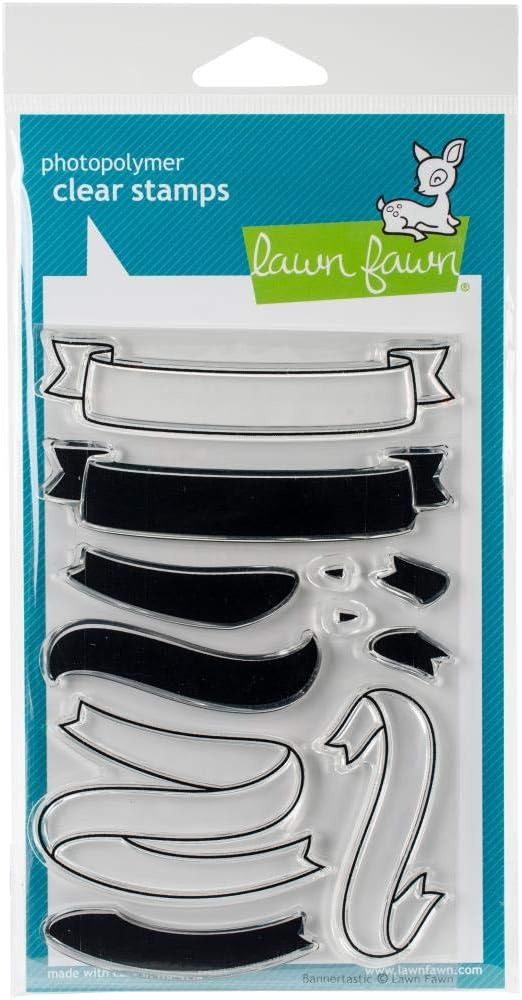 Lawn Fawn Bannertastic LF1336 Stempel, 10,2 x 15,2 cm, klar