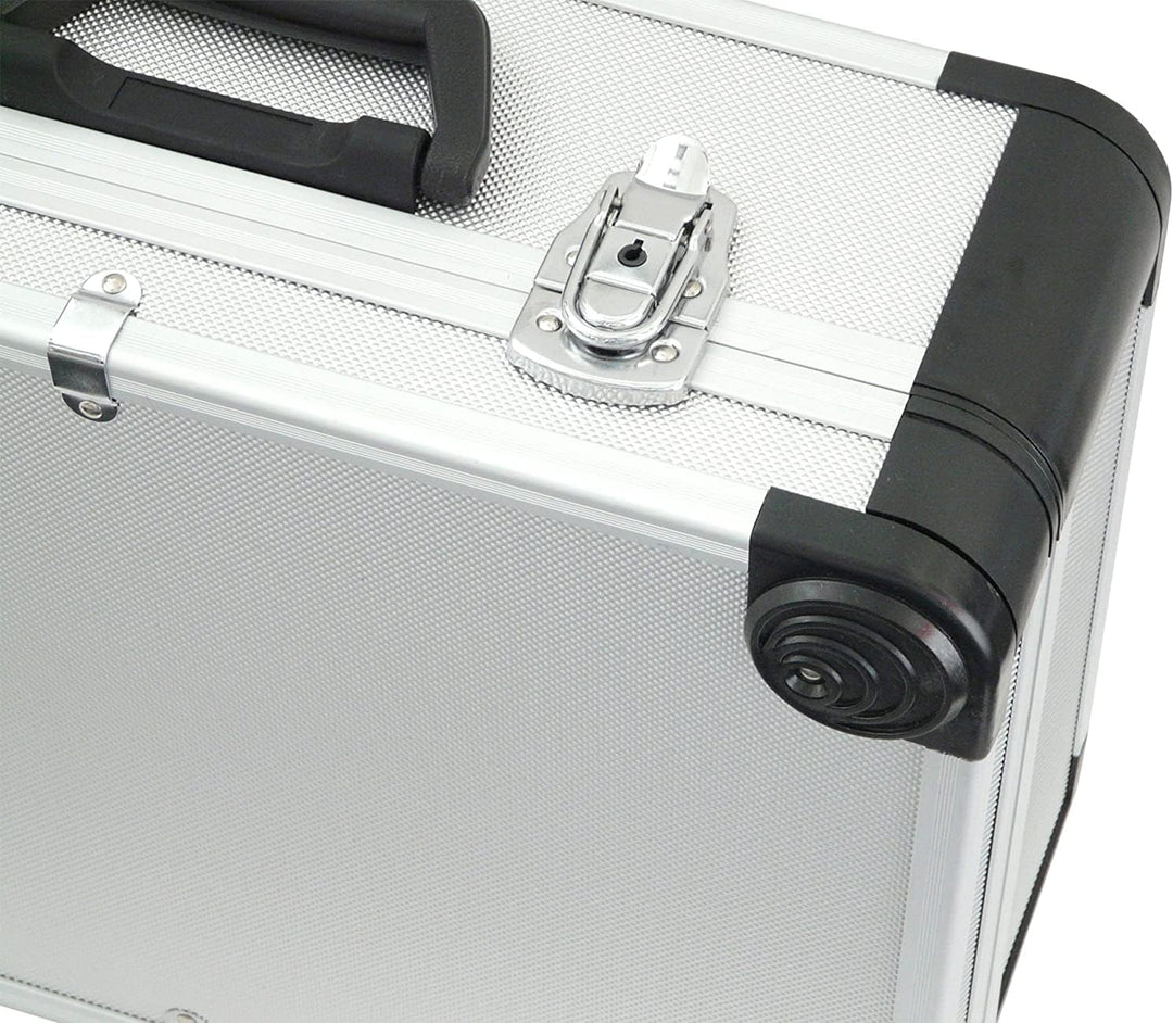 FAMEX 729-87 Alu Werkzeugkoffer gefüllt mit Profi Werkzeug-Set - max. Tragkraft 30kg, viele Werkzeug