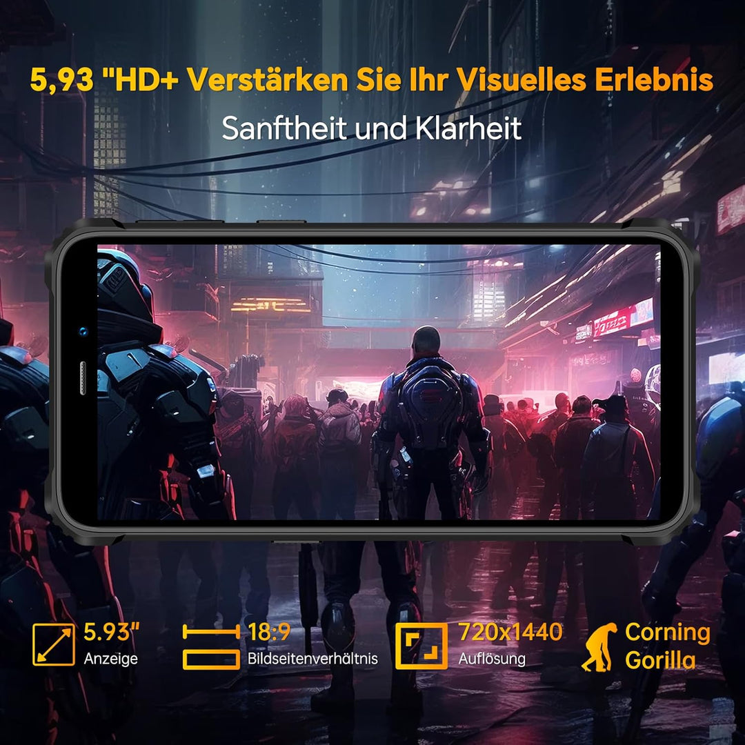 OUKITEL WP32 Android 13 Outdoor Handy 12GB+128GB (1TB Erweiterbar) Rugged Smartphone Ohne Vertrag 5,