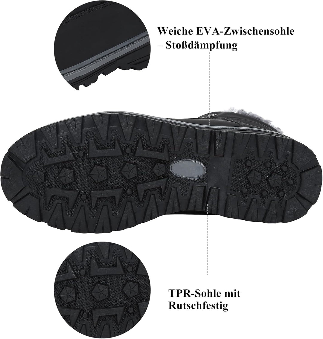 PASTAZA Warme Winterschuhe Herren Damen Winterstiefel Outdoor Winterboots Gefüttert Schneestiefel 40