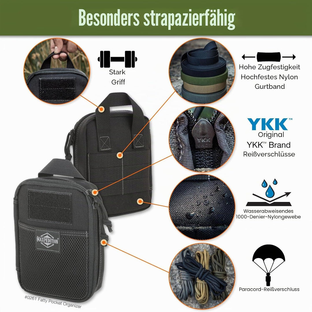 Maxpedition Fatty Pocket Organizer Tasche, Schwarz, 20 in, Schwarz