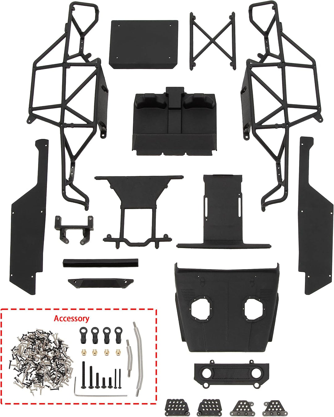 1/18 TRX4M Ripper Nylon Spritzguss V2 Version MEX40-Black, MEX40-Black