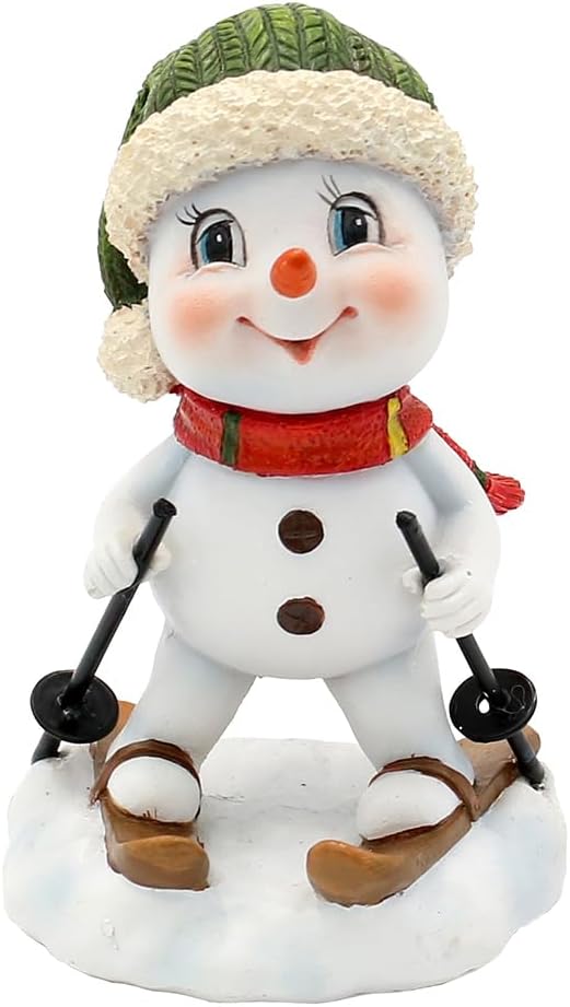 Schneemanndeko, Winterkinder, Deko - Schneemann, Schneekinder mit Mütze und Schal grün/rot/orange au