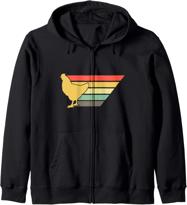 Retro Huhn Geschenk I Landwirt Bauer Hühnerbauer Kapuzenjacke