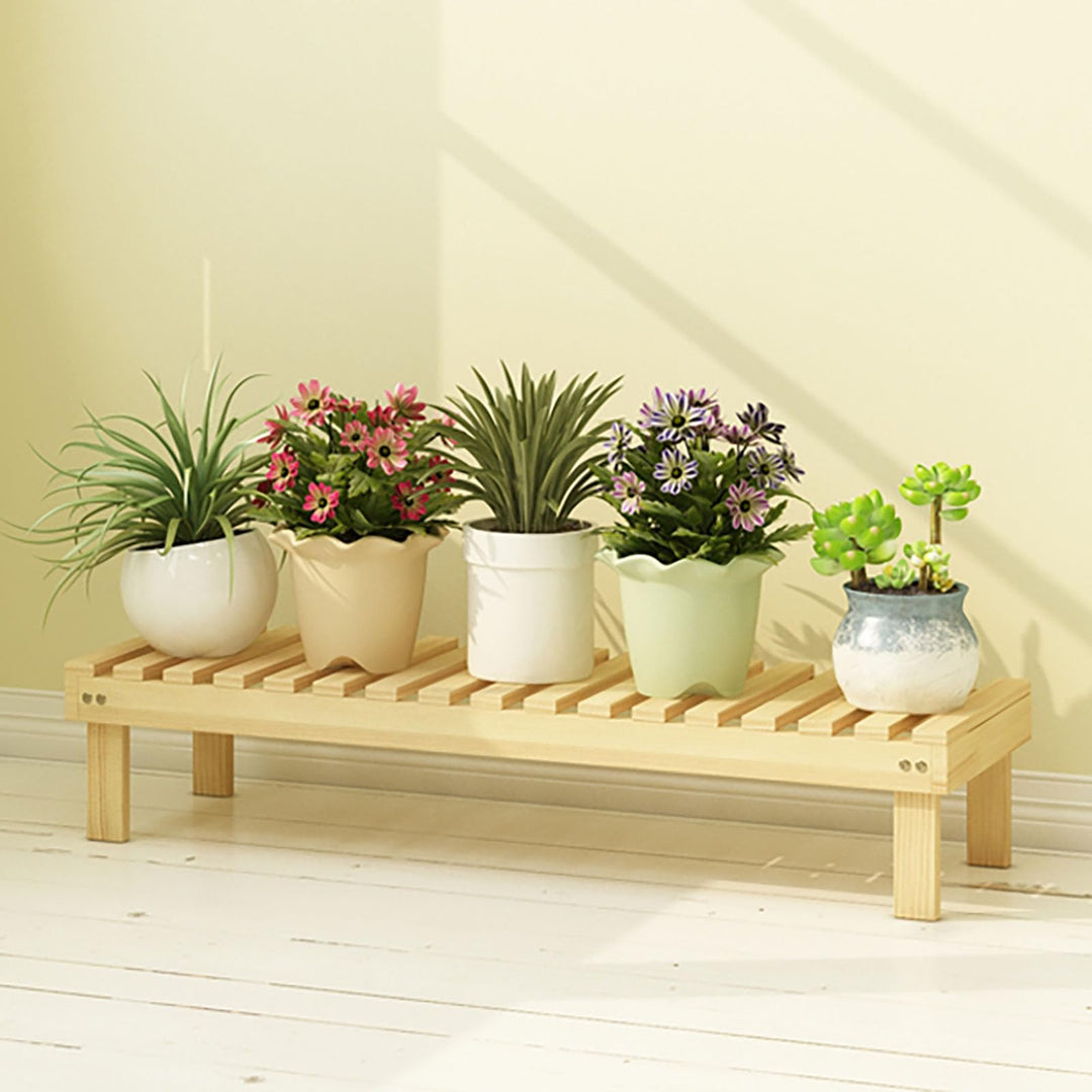 Pflanzenständer aus Holz für den Aussenbereich, gestuftes Pflanzenregal für Garten, Hof, Terrasse un