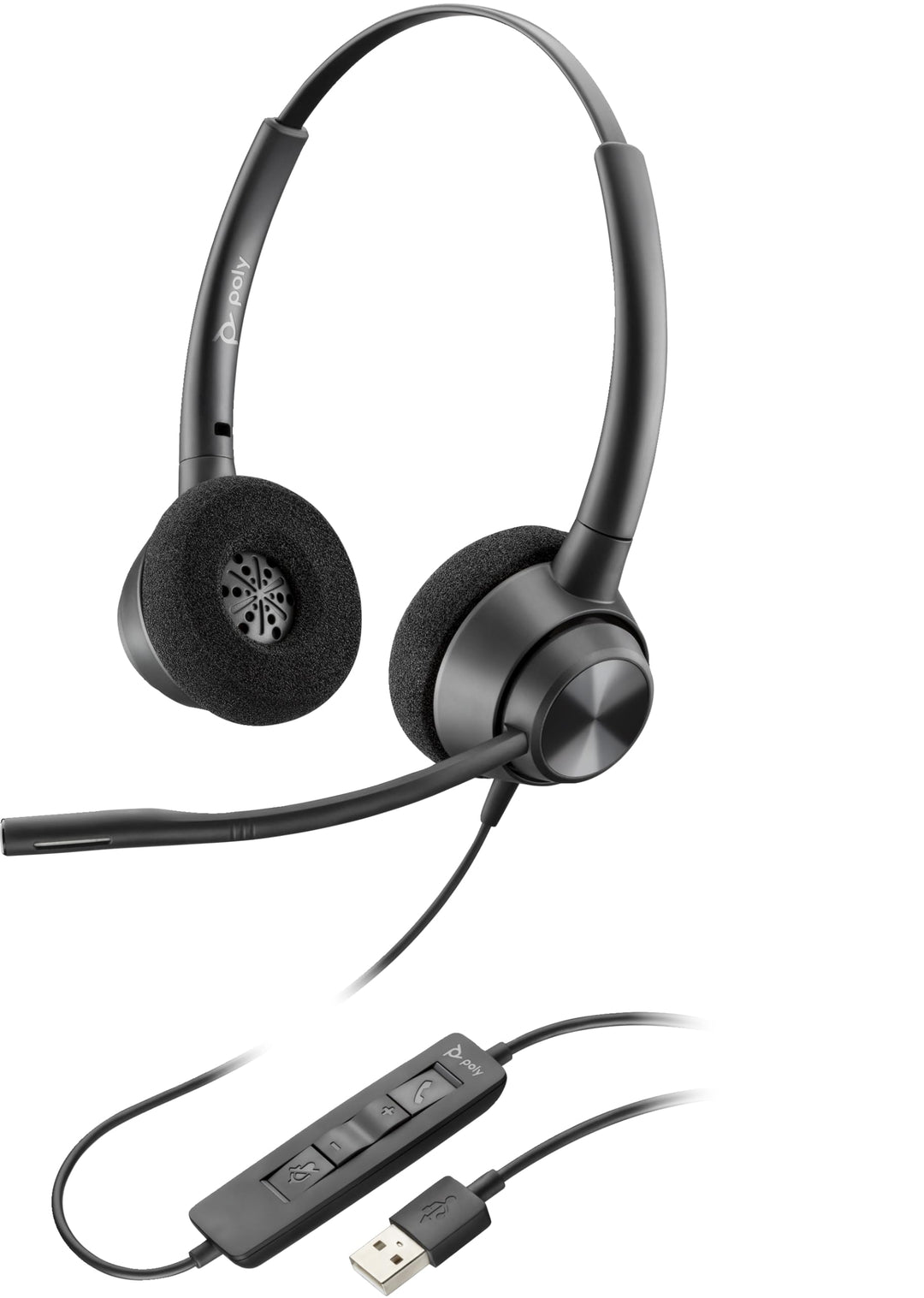 HP Poly EncorePro 310 300 series Headset On-Ear kabelgebunden USB-A Schwarz