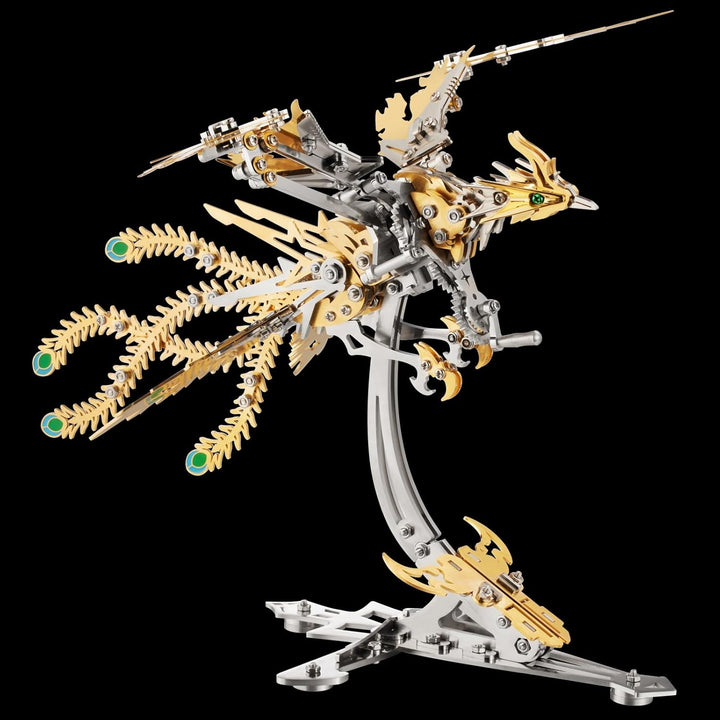 Bunte 3D Metall Puzzle Erwachsene Phoenix, 3D Modellbausatz Metall für Erwachsene mit Werkzeugen, De