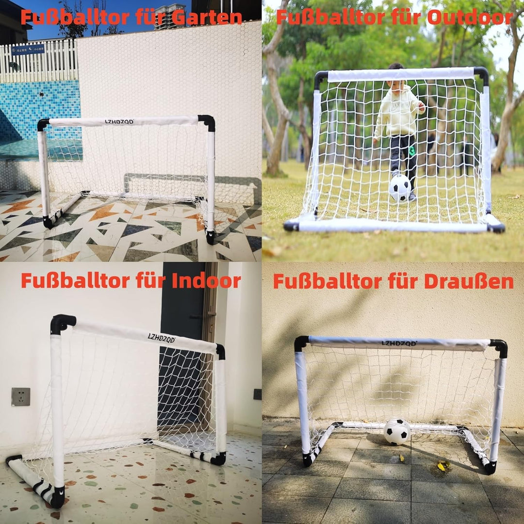 LZHDZQD Fussballtor, Kinder Fussballtor 60x45cm/ 90x60cm/ 115x80cm Fussballtore für Garten Kinder, F