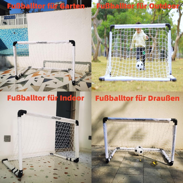 LZHDZQD Fussballtor, Kinder Fussballtor 60x45cm/ 90x60cm/ 115x80cm Fussballtore für Garten Kinder, F