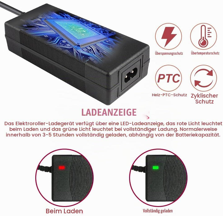 Ladegerät für Xiaomi M365/Pro/Mi 3/1s, Ladegeräte für Scooter, Universelles E Scooter Ladegerät mit