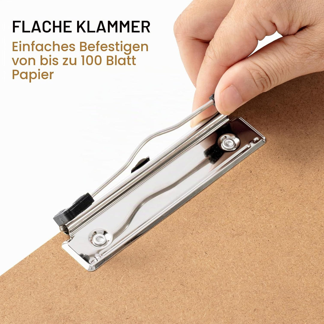 Srvnpioy Klemmbrett DIN A3, 2 Stück, aus MDF-Holzfaser, zum Schreiben, Malen, Skizzieren oder Zeichn