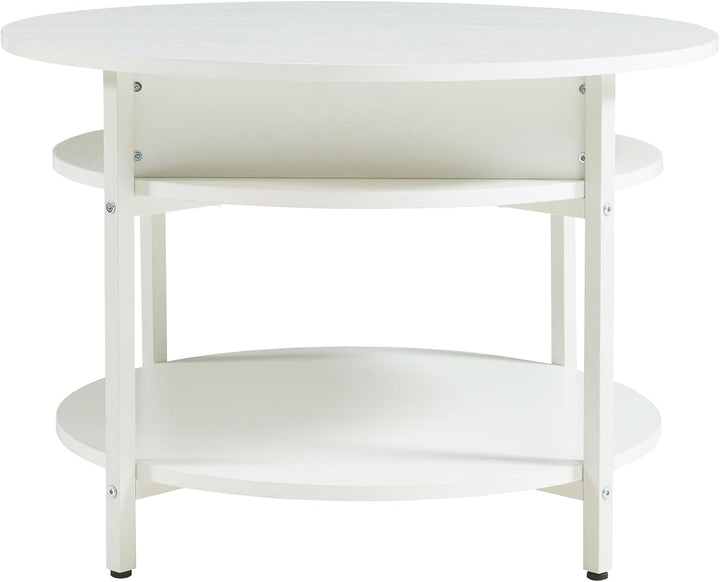 [en.casa] Couchtisch mit Hebeplatte rund Kandas Wohnzimmertisch mit Stauraum Ø70 x 49 cm Kleiner Tis