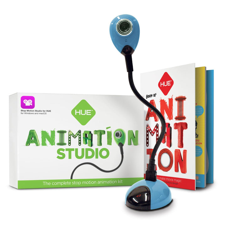 HUE Animation Studio: komplettes Stop Motion Kit (Full HD 1080p flexible Kamera, Software, Buch) für