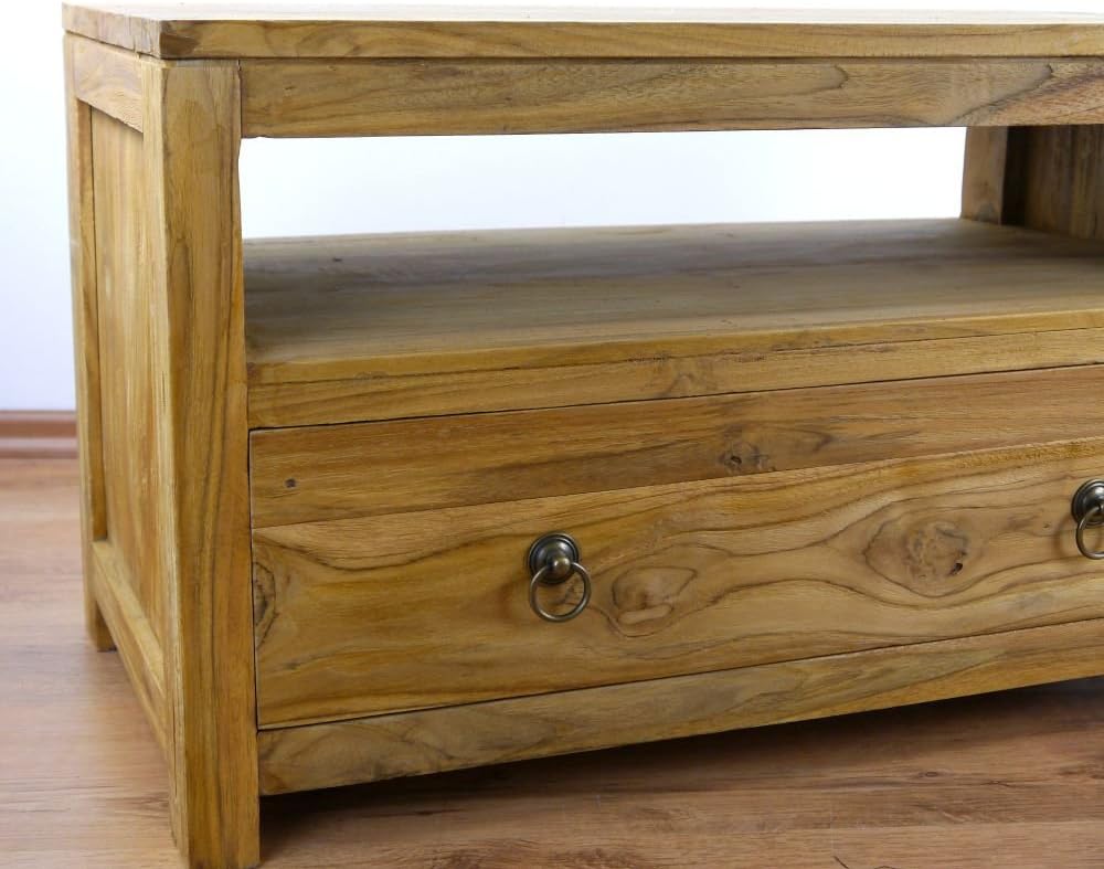 livasia Java Sideboard aus Teakholz | TV-Bank aus Massivholz | Phonoschrank/HiFi-Möbel der Marke Asi