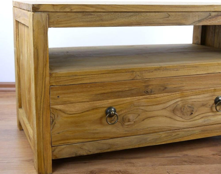 livasia Java Sideboard aus Teakholz | TV-Bank aus Massivholz | Phonoschrank/HiFi-Möbel der Marke Asi