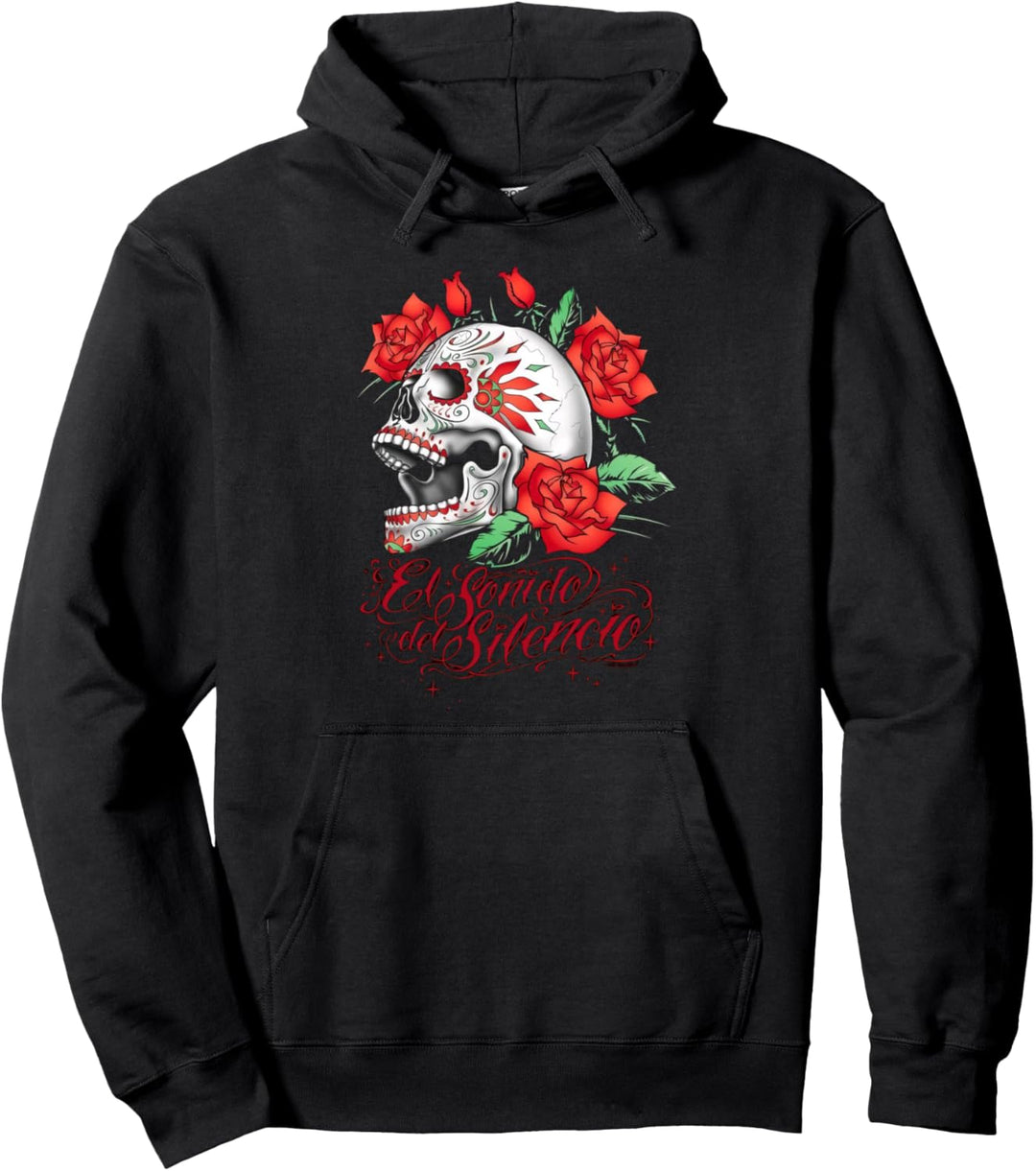 Totenkopf Blumen Maske Skull Day Of Dead Kostüm Halloween Pullover Hoodie