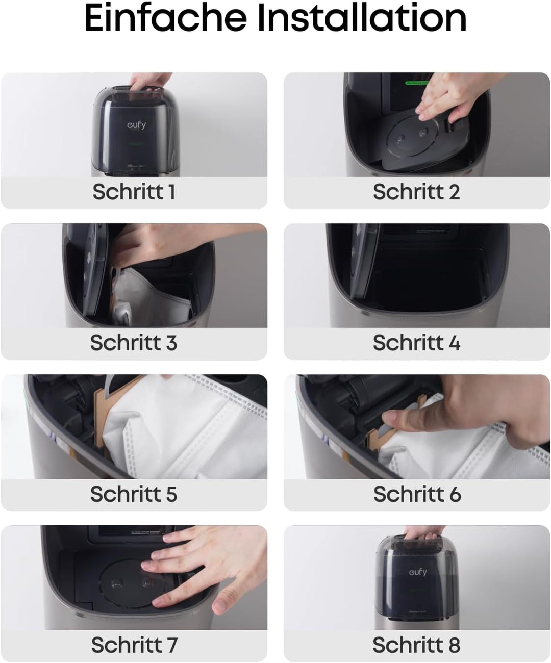 eufy Staubbeutel für Saug- und Wischroboter HydroJet S2 | 3er-Pack, Vorrat für 6 Monate