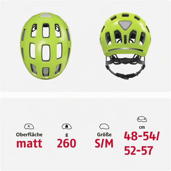 ABUS Fahrradhelm Youn-I 2.0 - mit Licht für Kinder, Jugendliche und junge Erwachsene - für Mädels un