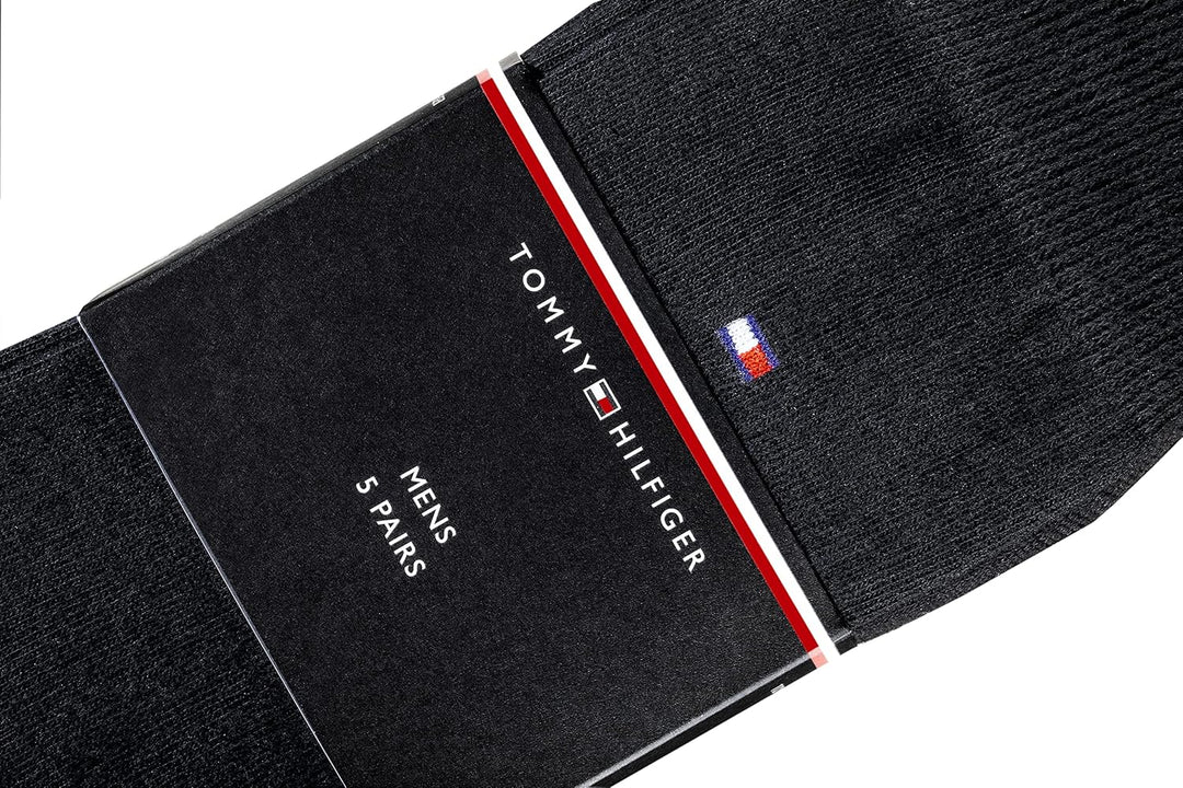 Tommy Hilfiger Herrensocken 5-Paar Pack Classic Casual Business Socken 39-42 Schwarz, 39-42 Schwarz