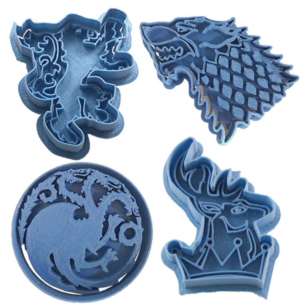 Cuticuter Game of Thrones Pack Ausstechform, Blau, 16 x 14 x 1.5 cm, 4 Stück