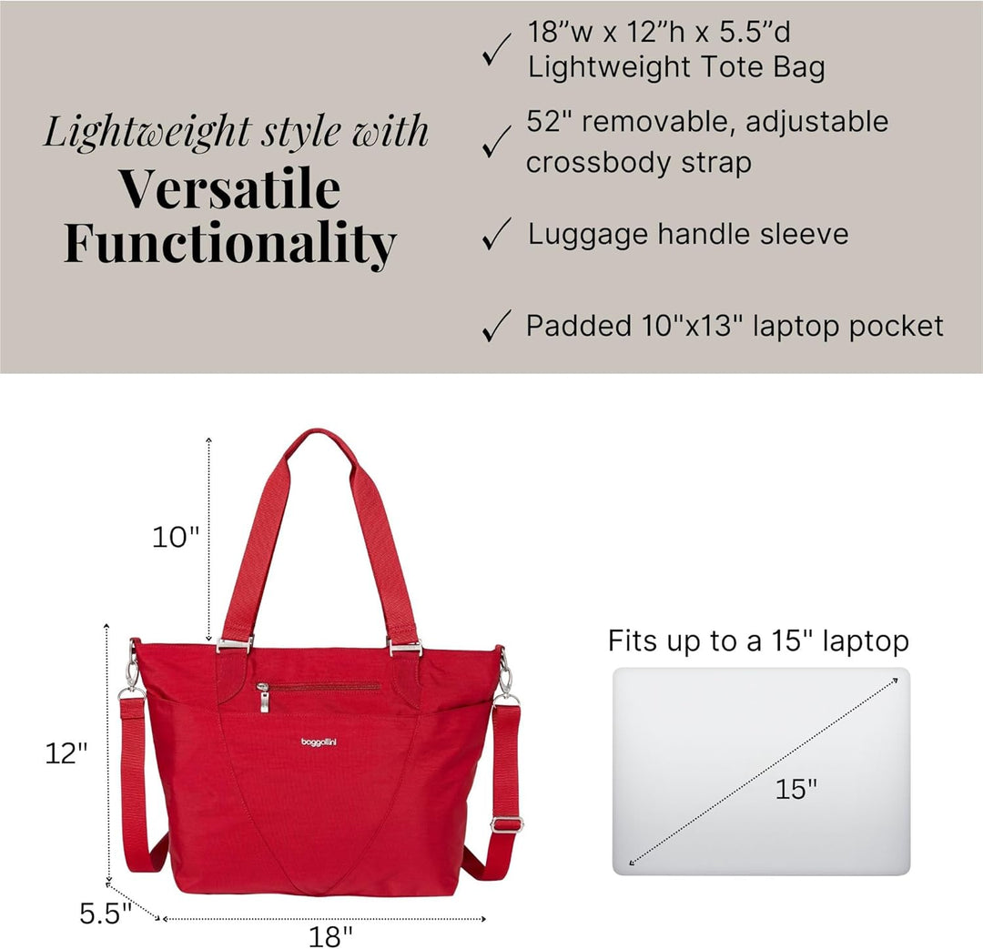 Baggallini Unisex-Erwachsene Tote Avenue Tragetasche – leicht, wasserabweisend, Handgepäcktasche mit
