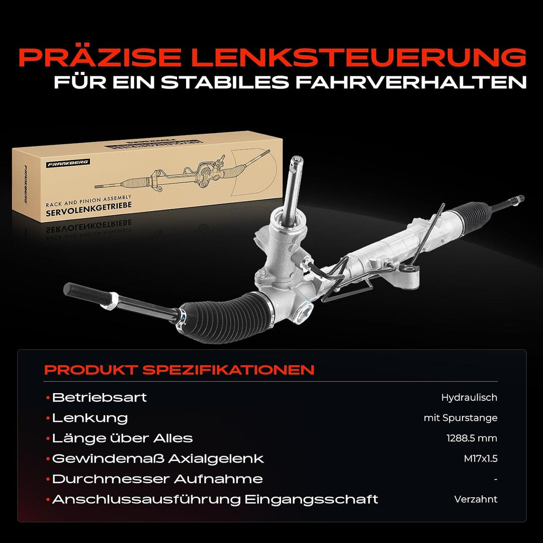 Frankberg Lenkgetriebe Servolenkgetriebe Hydraulisch für Linkslenker Kompatibel mit 3 BL 1.6L 2.0L 2